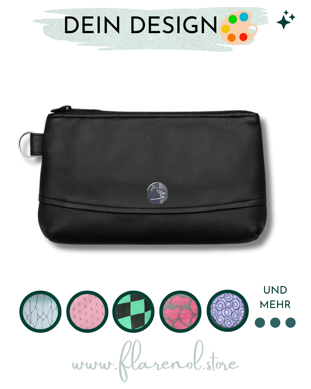 Kosmetiktasche - Clutch (Clematis)